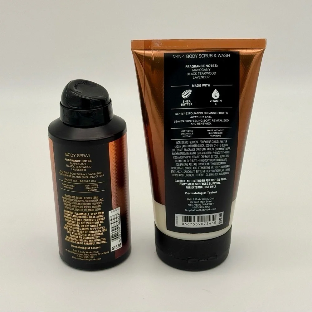 Bath & Body Works Mahogany Teakwood Body Care Gift Set NWT